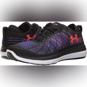 Under Armour Women’s Threadborne Black Pink Purple Knit Running Shoes Size 10
